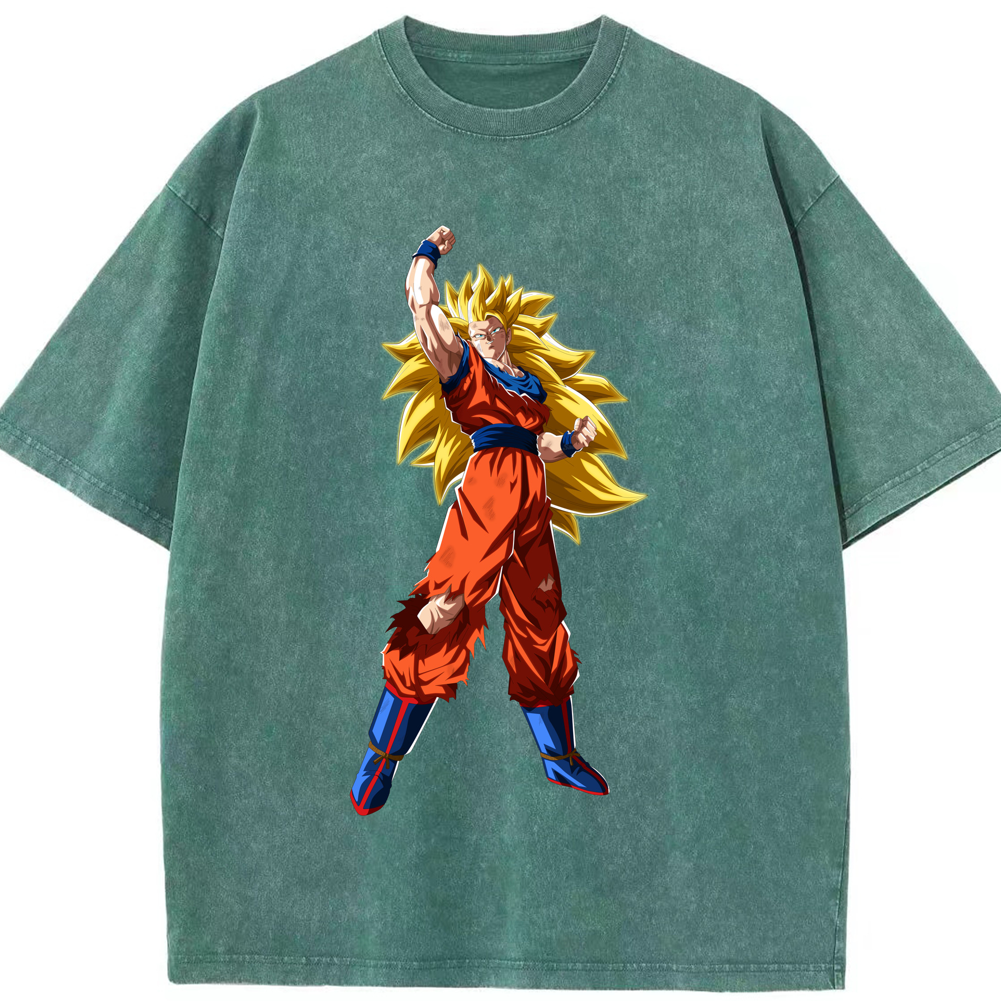 （画像用） ドラゴンボール 孫悟空（そん ごくう）Son Goku カカロット DRAGON BALL Kakarotto 綿100% ヴィンテージ風 半袖Tシャツ（フロントプリント）